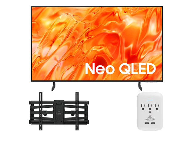 Samsung QN50QN70HAFXZA 50' NeoQLED Smart TV with a Walts TV XL-FULL-MOTION-MOUNT Full Motion Mount for 43 -90' Compatible TVs and an Amber...