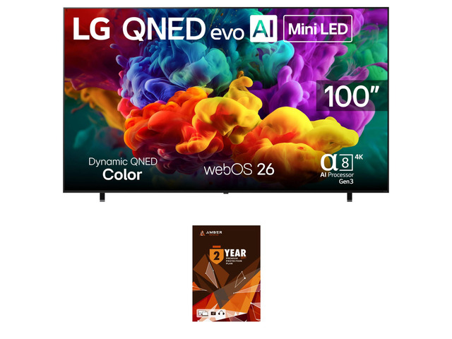 LG 100QNED84BU 100' QNED evo AI QNED84B Mini LED 4K Smart TV with a 2 Year Amber Protection Plan (2026)