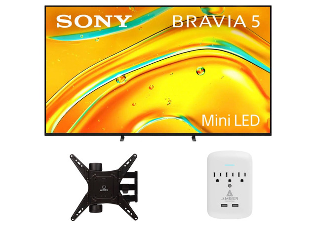 Sony K-55XR50 55' TV with FULL-MOTION-MOUNT-32-65 and 3-OUTLET-SURGE (2025)