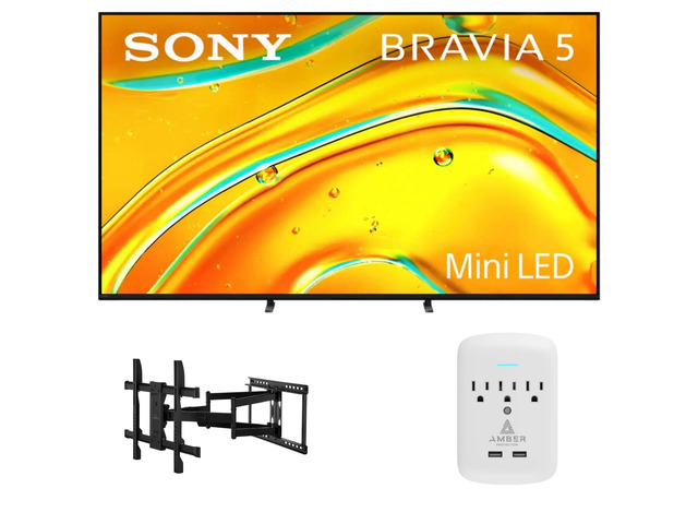 Sony K-55XR50 55' TV with XL-FULL-MOTION-MOUNT and 3-OUTLET-SURGE (2025)