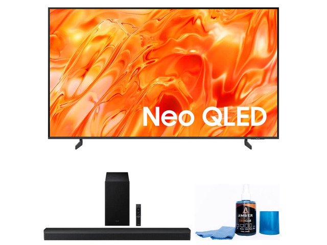 Samsung QN65QN70HA 65' NeoQLED TV with HW-B750F Soundbar and Sub (2026)