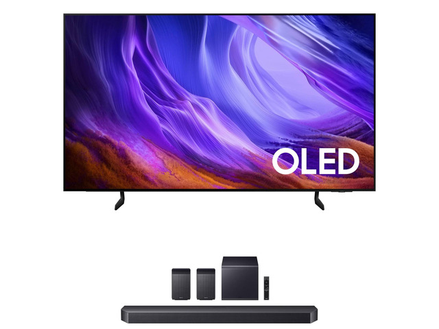 Samsung QN83S85HA 83' OLED TV with HW-Q990F Soundbar and Sub (2026)