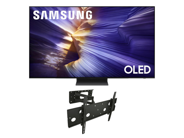 Samsung QN65S90FAFXZA 4K OLED TV with MI-319L Full Motion Wall Mount (2025)