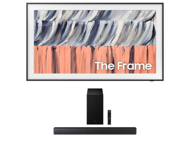Samsung QN55LS03HE 55' QLED 4K TV with HW-B630F Soundbar and Sub (2026)