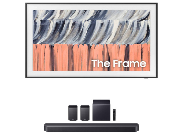 Samsung QN55LS03HE 55' QLED 4K TV with HW-Q990F Soundbar and Sub (2026)