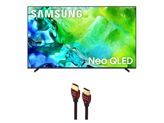 Samsung QN55QN80HA 55' QLED TV with WireLogic 4K-8K-10K HDMI Cable (2026)