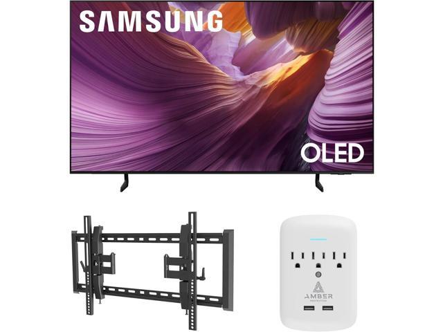 Samsung QN65S85FAFXZA 65 Inch OLED HDR 4K Smart TV with a Walts TV TILT-EXTENSION-37-90 Tilt Mount for 37'-90' TVs and Amber Protection...