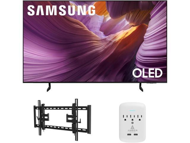 Samsung QN77S85FAEXZA 77 Inch OLED HDR 4K Smart TV with a Walts TV TILT-EXTENSION-37-90 Tilt Mount for 37'-90' TVs and Amber Protection...