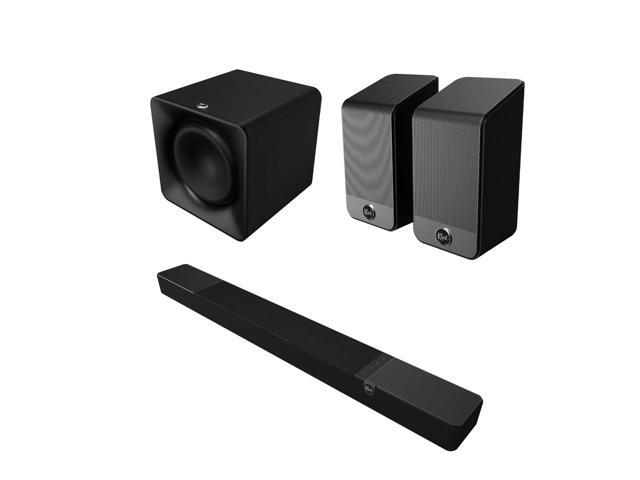 Klipsch FLEXUS-200-SOUNDBAR 3.1.2 Sound System Soundbar with Klipsch FLEXUS-20-SUB Compact Wireless 12 Subwoofer and Klipsch FLEXUS-200-SURROUND...