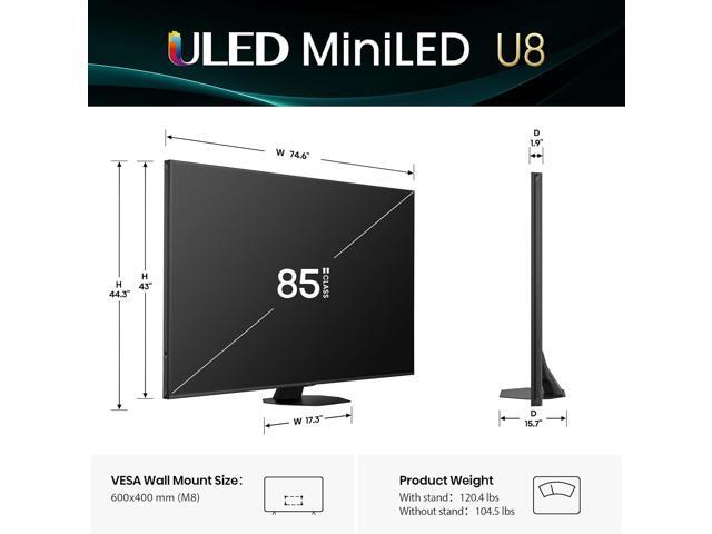 Hisense - 85" Class U8 Series MiniLED QLED UHD 4K Smart Google TV (2025) - image 3