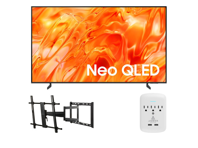 Samsung QN75QN70HAFXZA 75' NeoQLED Smart TV with 4K Upscaling with a Walts TV Large/XL Full Motion Mount for 43'-90' Compatible TVs and an Amber...
