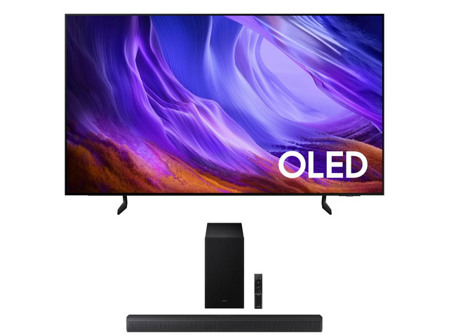 Samsung QN83S85HA 83' OLED TV with HW-B630F Soundbar and Sub (2026)