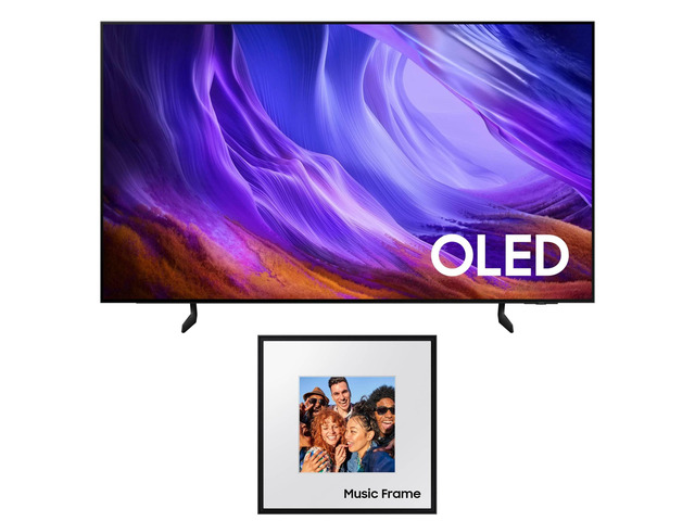 Samsung QN77S85HA 77' OLED TV with HW-LS60D Photo Frame Speaker (2026)