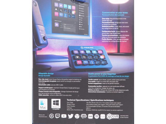 Elgato - Stream Deck MK.2 Full-size Wired USB Keypad with 15 Customizable LCD keys and Interchangeable Faceplate - Black - image 3