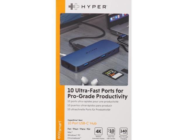 Hyper - HyperDrive Next​ 10 Port USB-C Hub, 4K HDMI, Ethernet, 2 USB-C, 2 USB-A, microSD/SD, travel dock for MacBook/PC - Midnight Blue - image 4