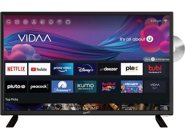 Supersonic 24' LED Smart HDTV w DVD Player, AC/DC Compatible with Car Cord, 1080p, WiFi, SC-2426SDVD
