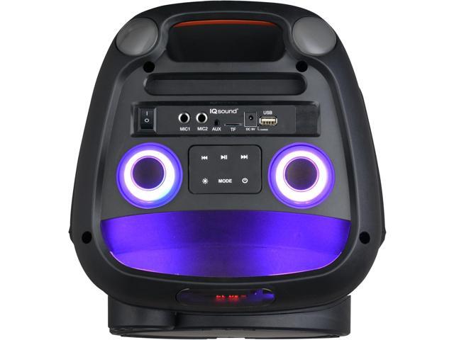 Supersonic IQ Sound Cyber Flex 8' Portable Bluetooth Speaker w/ TWS LED Light, Wireless Mic USB/SD/FM/AUX IQ-5908DJBT