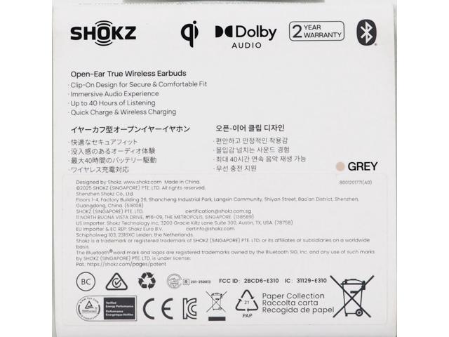 Shokz - OpenDots ONE Open-Ear Clip-On True Wireless Bluetooth Earbuds - Gray - image 5
