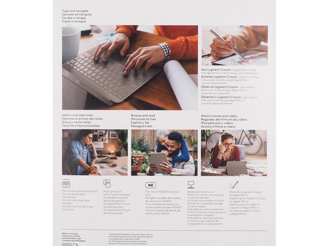 Logitech - Combo Touch Keyboard and Trackpad Case for Apple iPad - Latest Model A16 chip and iPad 10th Gen with Detachable Keyboard - Sand - image 3