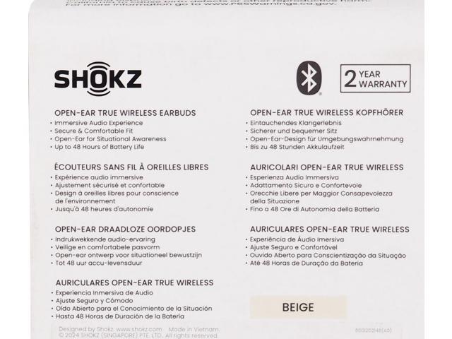 Shokz - OpenFit 2 Open-Ear True Wireless Earbuds - Beige - image 4