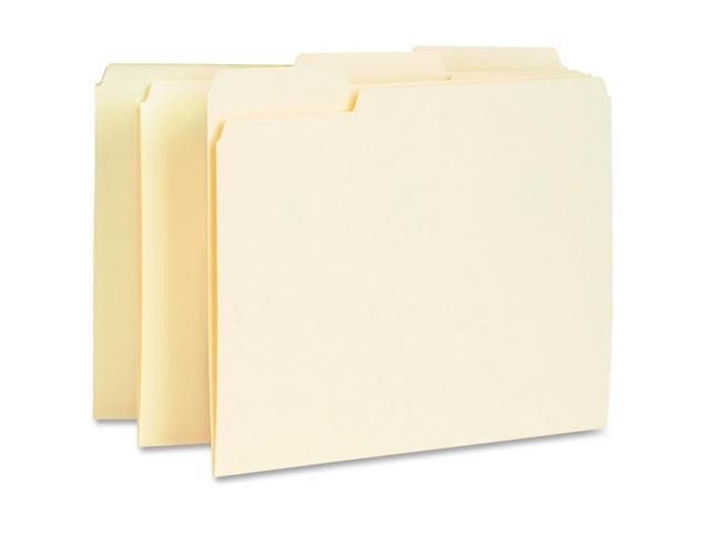 Business Source Interior File Folders 1/3 Cut Assorted Letter 100/BX Manila 65775