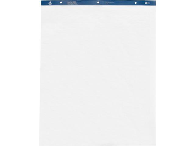 Business Source Standard Easel Pads Plain 27'x34' 50 Sheets 4/CT White 38205