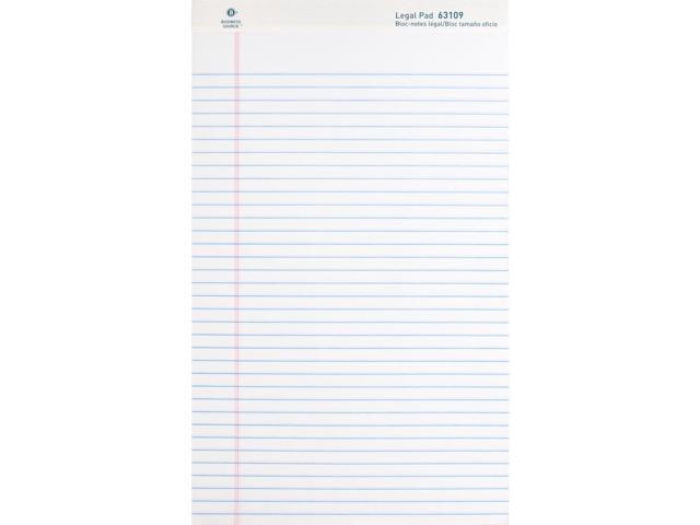 Business Source Legal Pads Legal Ruled 50 Sht 8-1/2'x14' 12Pack WE 63109