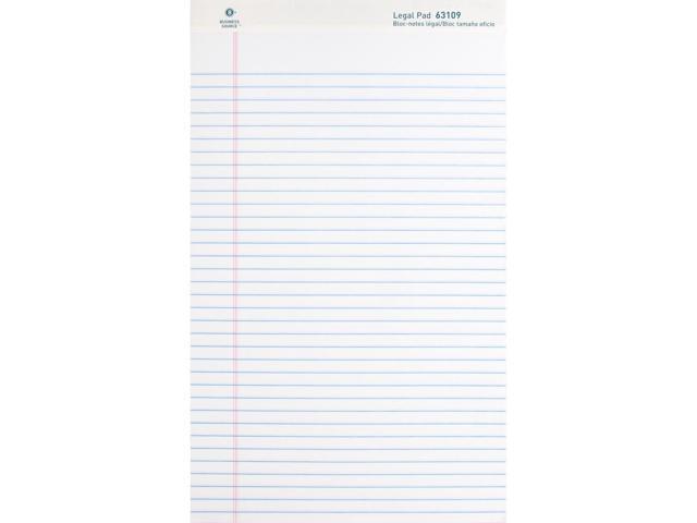 Business Source Legal Pads Legal Ruled 50 Sht 8-1/2'x14' 12Pack WE 63109
