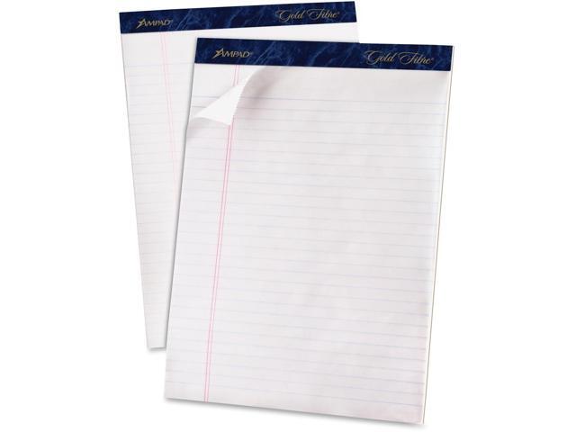 Ampad Gold Fibre Pads 8 1/2 x 11 3/4 White 50 Sheets Dozen 20070