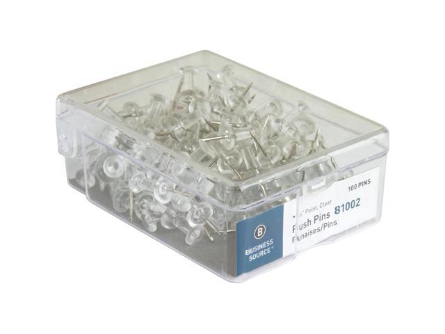 Pushpins 3/8' Point 1/2' Heads 100/BX Clear