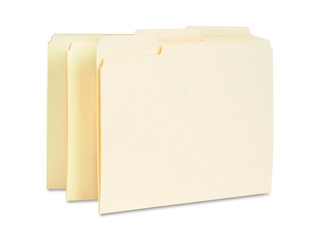 Business Source Interior File Folders 1/3 Cut Assorted Letter 100/BX Manila 65775