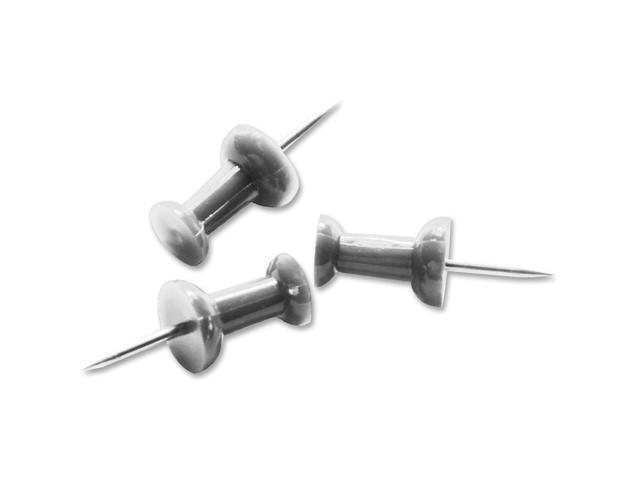 Business Source Pushpins 3/8' Point 1/2'x1/4' Head 100/BX Aluminum 81008
