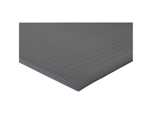 Genuine Joe Anti-Fatigue Mat Vinyl Foam Beveled Edge 3'x12' Black 01710
