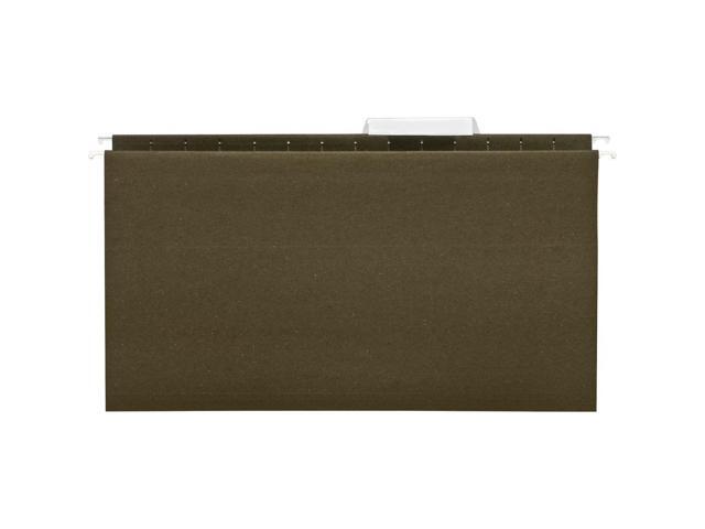 Business Source Hanging File Folder Legal 11 Pt. 1/3 Cut 25/BX Green 43569