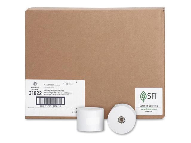 Business Source Paper Roll Single Ply Bond 2-1/4'x165' 100RL/CT WE 31822
