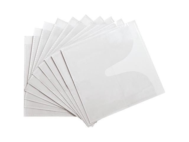 Compucessory 26555 CD/DVD Holder, 1 CD/DVD Capacity - White - Polypropylene - 50/Pack