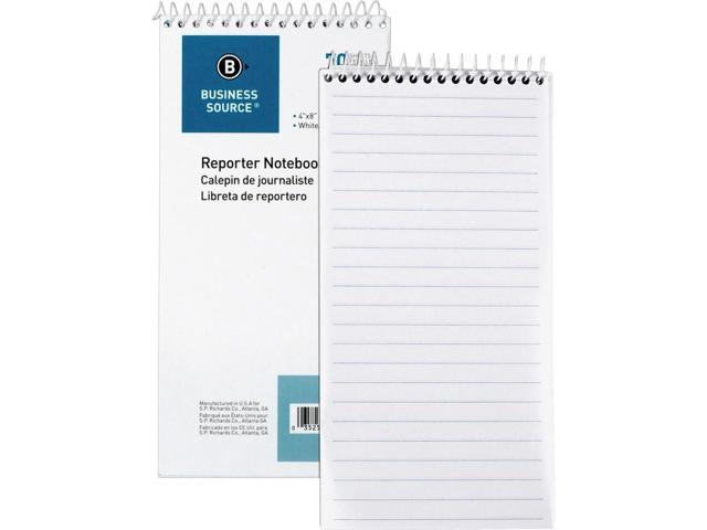 Business Source Reporter's Pocket Notebook Ruled Spiral 4'x8' 70 Shts WE 10972