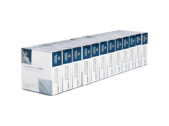 Business Source Transparent Tape 1' Core 3/4'x1000' 12/PK Clear 43575