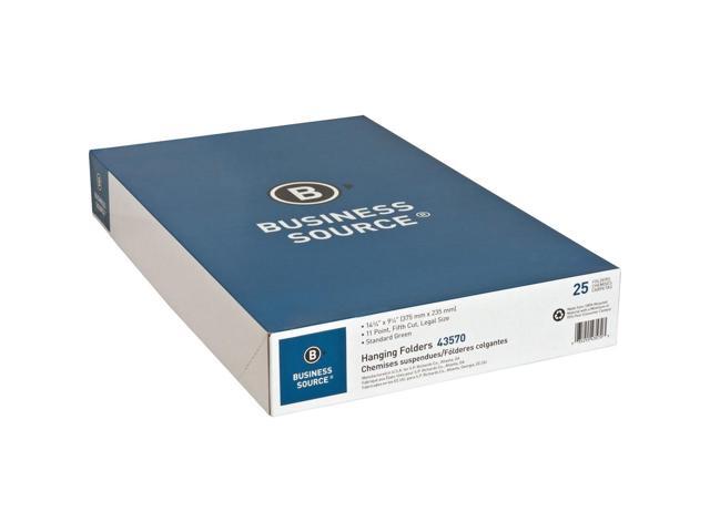 Business Source Hanging Folder 11 Pt. 1/5 Cut Legal 25/BX Green 43570
