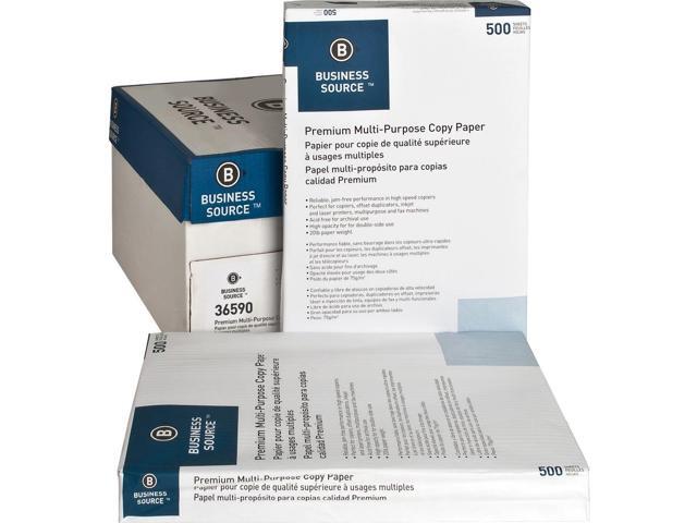 Business Source Multipurpose Paper 92 Bright 20lb. 11'x17' 5RM/CT White 36590