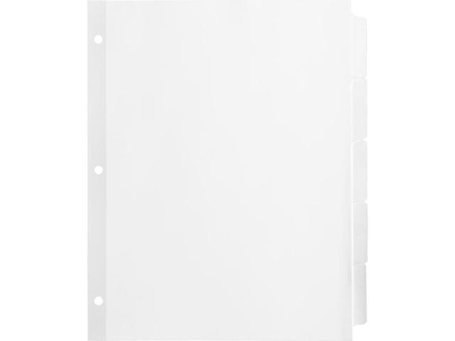 Business Source Plain Tab Indexes 9/32' Holes 3HP 5Tab 36 Sets/BX WE 36683