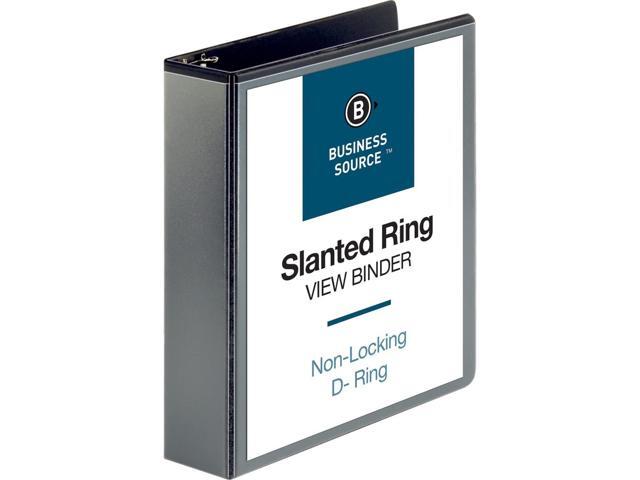 Business Source D-Ring View Binder 2' Capacity 11x8-1/2' Black 28448
