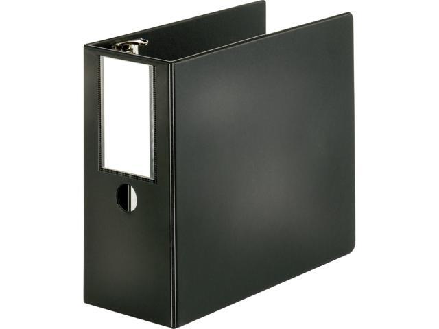 Business Source D-Ring Binder w/Label Holder Hvy-Dty 5' Black 33121