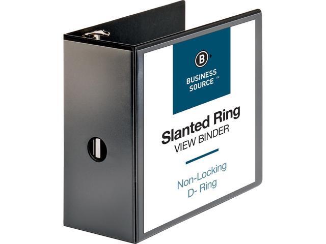 Business Source D-Ring View Binder 5' Capacity 11x8-1/2' Black 28451