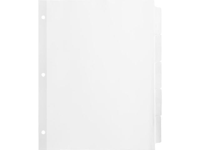 Business Source Plain Tab Indexes 9/32' Holes 3HP 5Tab 36 Sets/BX WE 36683