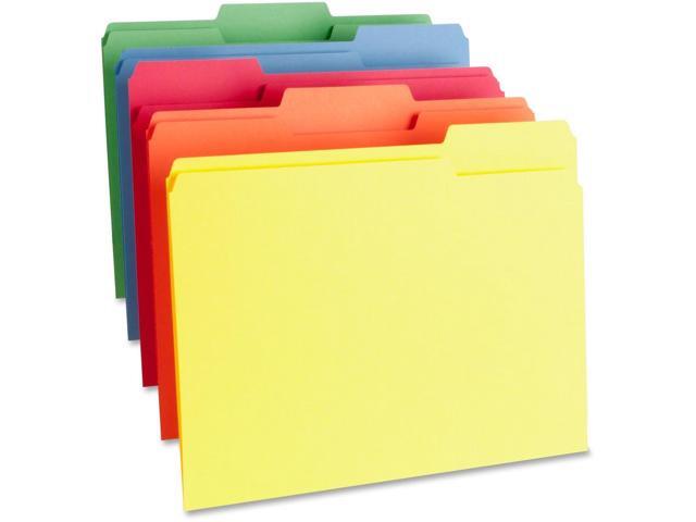 Business Source Color File Folder 1-Ply 1/3 Cut Tabs Letter 100/BX AST 65780