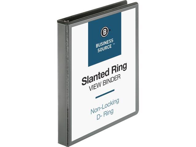 Business Source D-Ring View Binder 1' Capacity 11x8-1/2' Black 28446