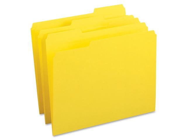 Business Source File Folder 1-Ply 1/3 Cut Assorted Tabs Letter 100/BX YW 65778