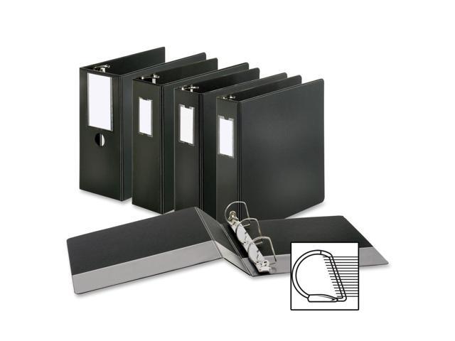 Business Source D-Ring Binder w/Label Holder Hvy-Dty 5' Black 33121