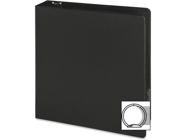 Business Source Round Ring Binder 2' Capacity 11'x8-1/2' Black 09977